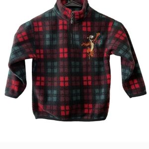 VINTAGE Disney Winnie The Pooh Sweater Kids Sz 4T Tigger Fleece 90s Multicolor